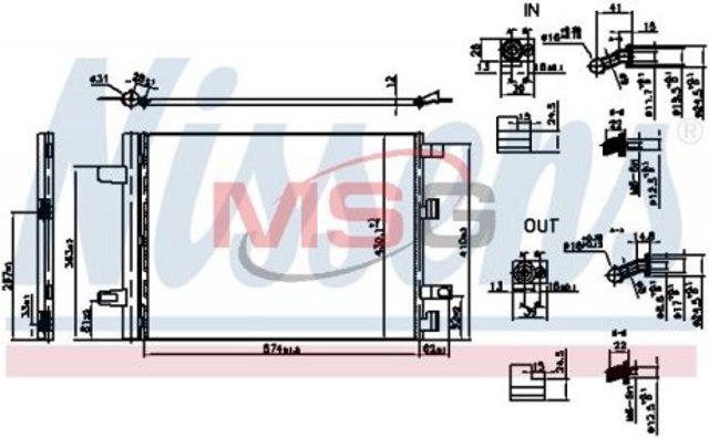 941194 Nissens radiador de aparelho de ar condicionado