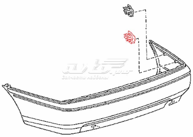 Consola central do pára-choque traseiro para Toyota Carina (T19)