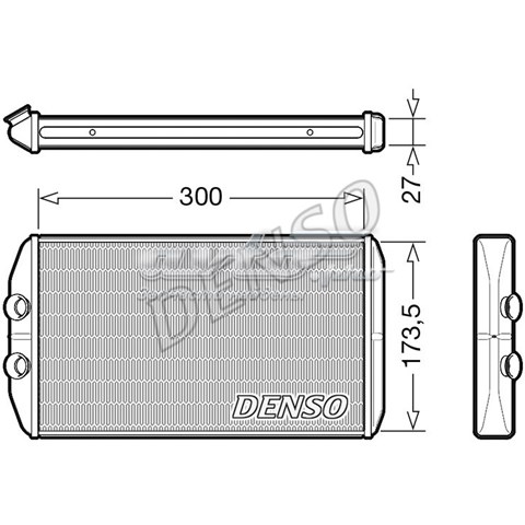 DRR12008 Denso radiador de forno (de aquecedor)