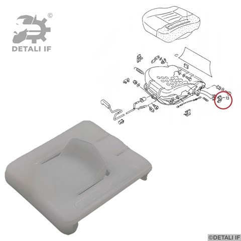 Ручка рычага перемещения переднего сиденья Detali IF DF14294 цена, от 0.55 USD