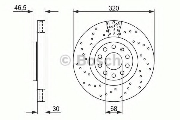 986479258 Bosch Диск тормозной передний