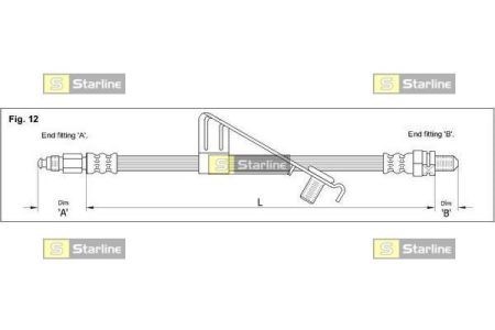 HAAC1268 Starline Шланг тормозной левый передний