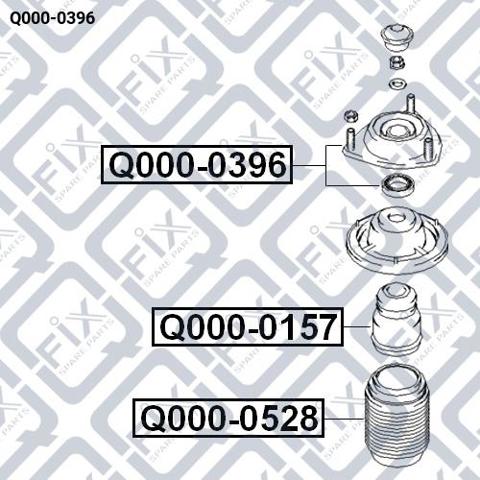 Опора передней стойки Q-fix Q0000396