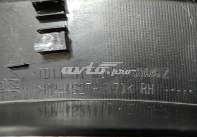 Купить TD1151W50G Mazda Молдинг арки колеса заднего, правый