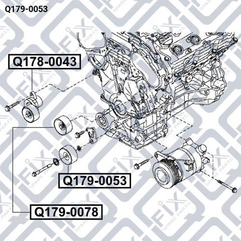 Паразитный ролик приводного ремня Q-fix Q1790053 цена, от 16.47 USD