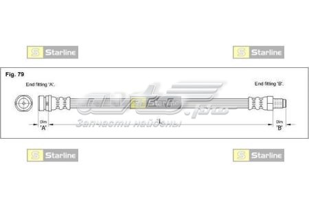 Задний тормозной шланг HAAC12031 Starline