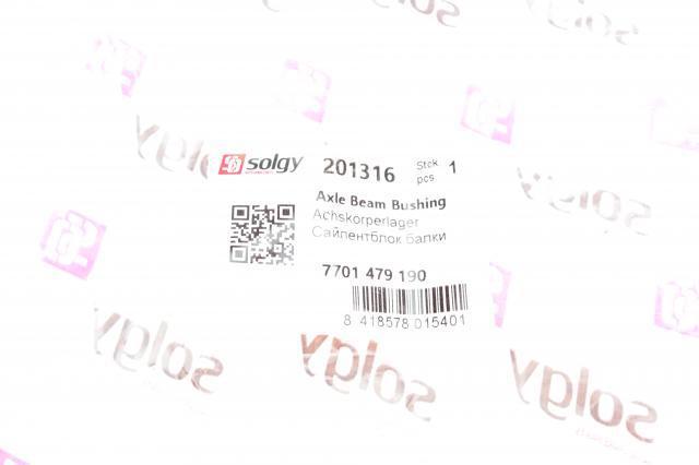 Сайлентблок задней балки 201316 Solgy