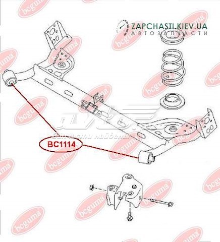 BC1114 Bcguma Сайлентблок балки моста