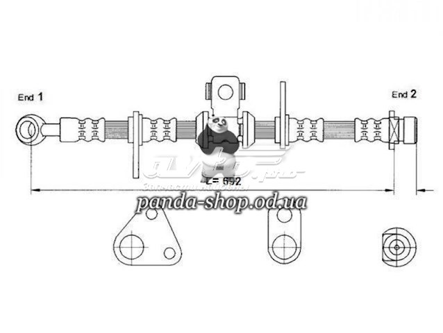 Шланг тормозной передний, левый K&K FT3616 цена, от 30.34 USD