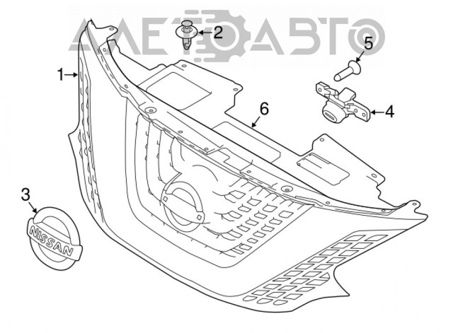 Облицовка радиатора FPS FP5055990 цена, от 205.19 USD