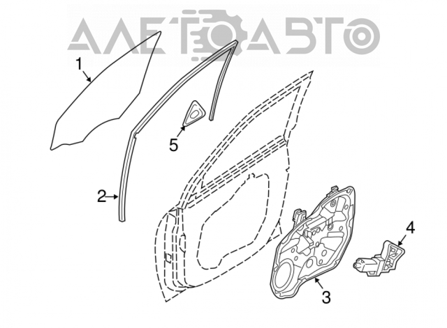 824212P011 Hyundai/Kia Стекло передней двери, правой