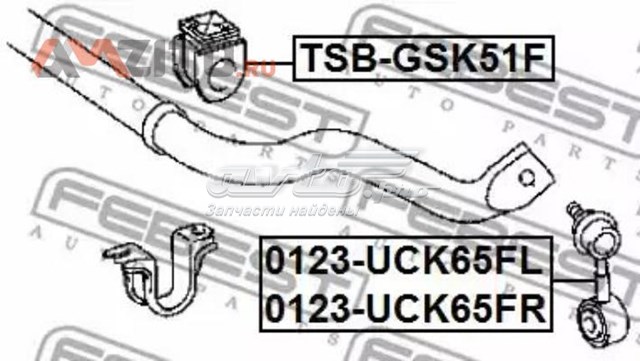  Втулка переднего стабилизатора Toyota Tundra 