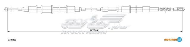 330209 Adriauto cabo do freio de estacionamento traseiro direito