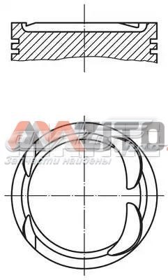 Поршень на 1 цилиндр 001PI00163000 Mahle Original