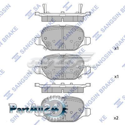 Купить SP1709 Sangsin Колодки тормозные задние, дисковые