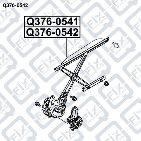 Механизм стеклоподъемника двери передней правой Q3760542 Q-fix