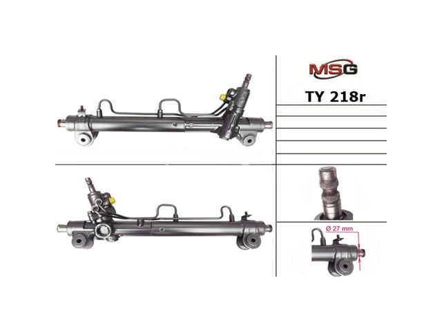 Реечный рулевой механизм MSG Rebuilding TY213R цена, от 181.29 USD