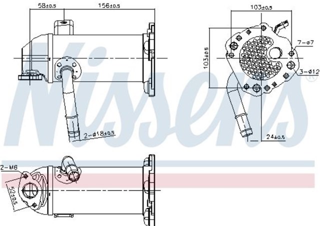 Радиатор системы EGR 2283246 Ford