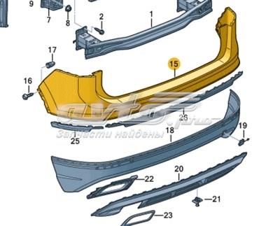 Бампер задний 5NA807421GRU VAG