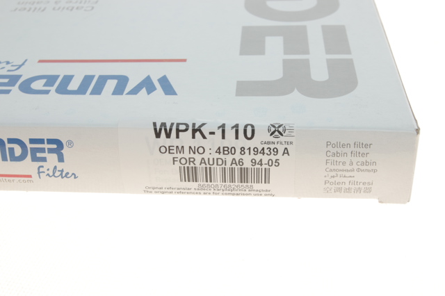 Фильтр салона WPK110 Wunder
