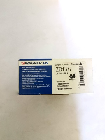 Задние дисковые колодки Wagner ZD1377