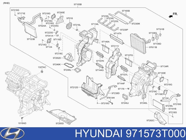 Привод заслонки печки Hyundai/Kia 971573T000