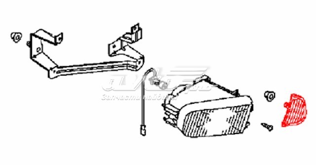 Заглушка (решетка) противотуманных фар бампера переднего правая Mitsubishi MR221492