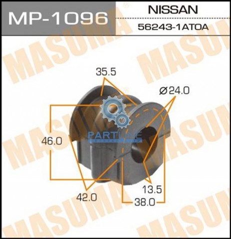 Втулка стабилизатора заднего Masuma MP1096