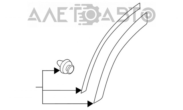 Expansor direito (placa sobreposta) de arco do pára-lama traseiro para Subaru Forester (SK)