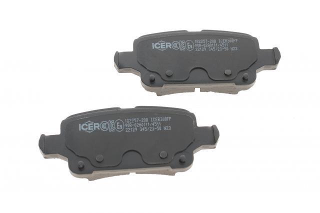 Купить 182257208 Icer Колодки тормозные задние, дисковые