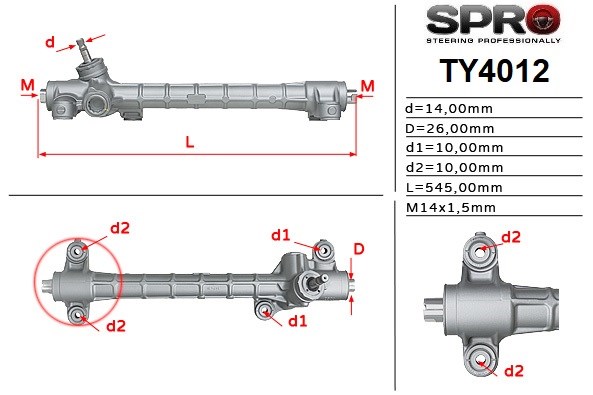 Рулевая рейка TY112 MSG