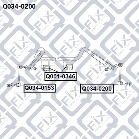 Стойка переднего стабилизатора правая Q0340200 Q-fix