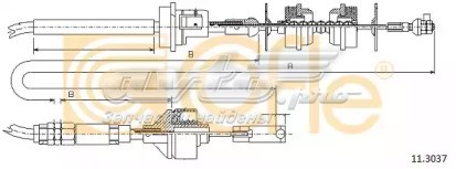 2150F9 Peugeot/Citroen cabo de embraiagem