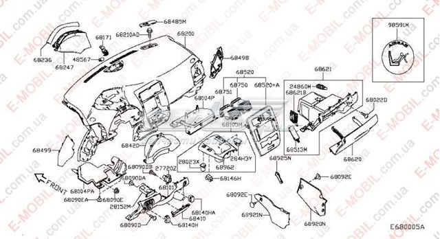  Nissan/Infiniti 689223NL0A цена, от 10.41 USD