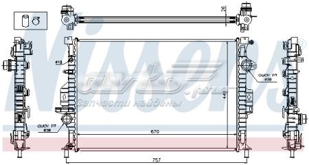 Купить NIS65615A Nissens Радиатор водяной