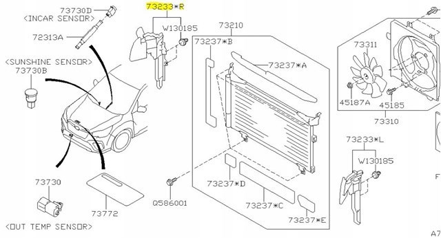 Воздуховод (дефлектор) радиатора правый на Subaru Forester S14, SK