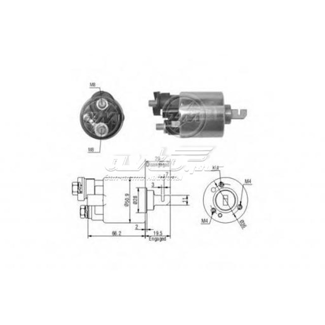 ZM608 ZM relê retrator do motor de arranco