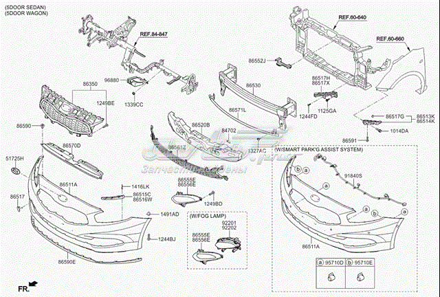 92201A2200 Hyundai/Kia Противотуманная фара левая