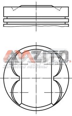 Поршень в комплекте на 1 цилиндр, 2-й ремонт (+0,50) 011PI00105002 Mahle Original