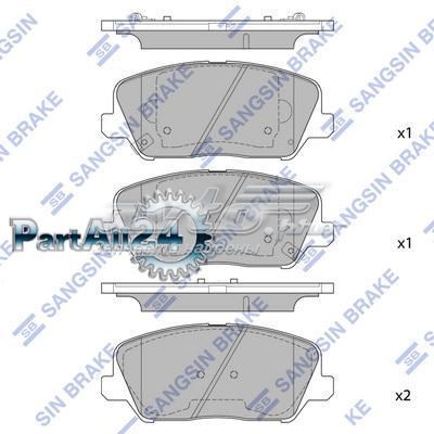 SP1720 Sangsin колодки передние