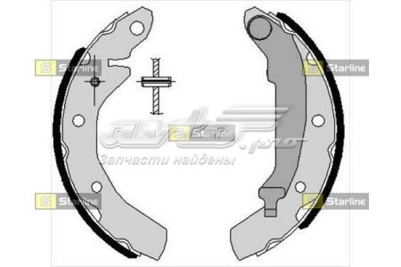 Тормоза рабочие задние ножные и тормозные барабаны Starline BC07260 цена, от 15.95 USD