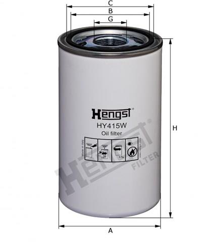Filtro hidráulico HY415W HENGST