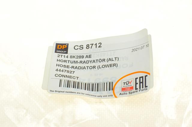 Шланг расширительного бачка нижний CS8712 DP Group