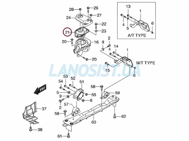 96328591 Opel coxim (suporte direito de motor)