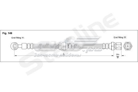 Шланг тормозной передний HAF1200 Starline