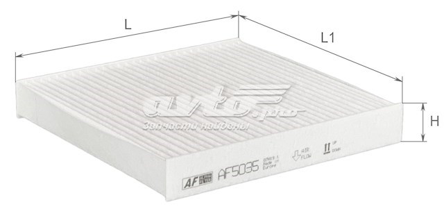 Купить AF5035 Alpha Filter Фильтр салона угольный