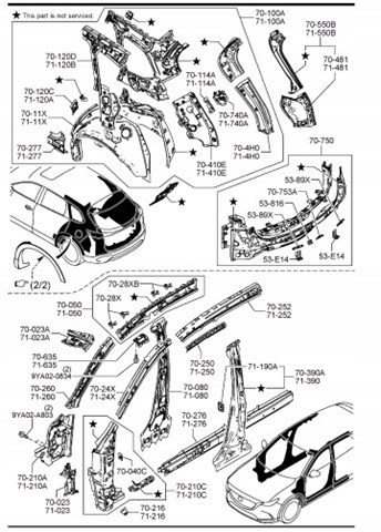 TKY97075Z Mazda Панель багажного отсека задняя