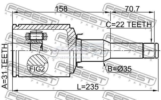 1011J300ATLH Febest 