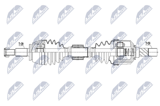 Левая полуось Renault (RVI) 391019028R