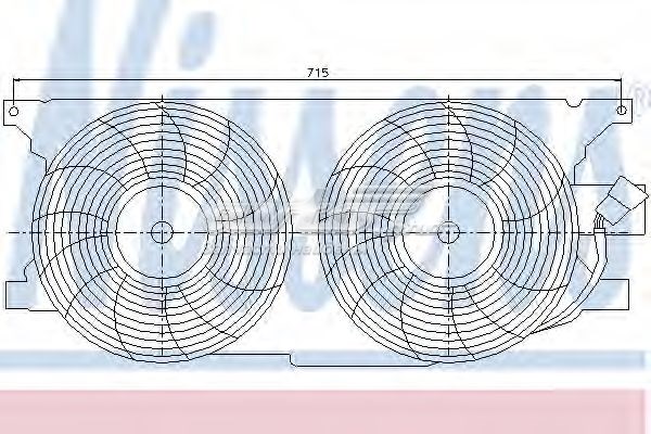 Вентилятор (крыльчатка) радиатора кондиционера Nissens 85402